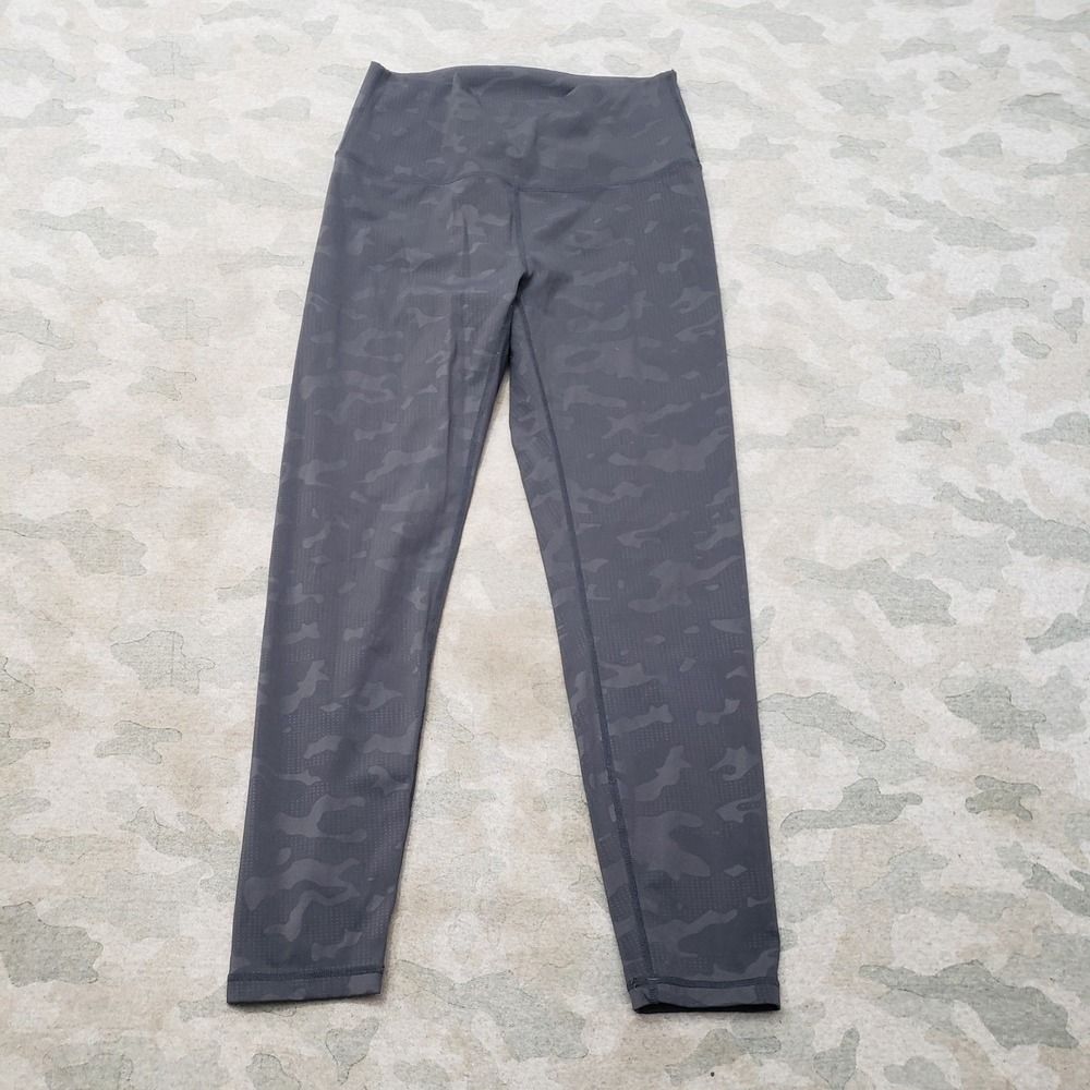 Zyia Active Leggings Womens 6-8 Gray Camo Pull On Yoga Gym Fitness Running